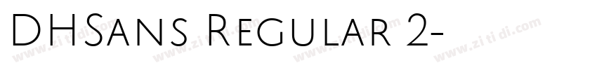 DHSans Regular 2字体转换